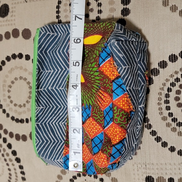 Handmade Multicolored Artisan Makeup Cosmetic Bag Toiletry Pouch Organizer - Picture 4 of 7
